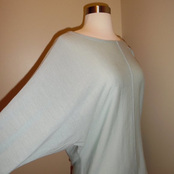 NWT‎ Club Monaco Wool Adelina Open Back Cocktail Blue Dolman sleeves Sweater Top - Picture 8 of 10